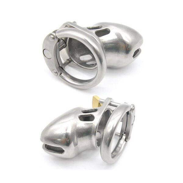 Matte Stainless Steel Chastity Cage – Long / Short Cage — product image 2