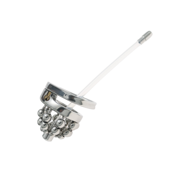 Metal Beaded Chastity Cage with Removable Urethral Catheter — product image 16