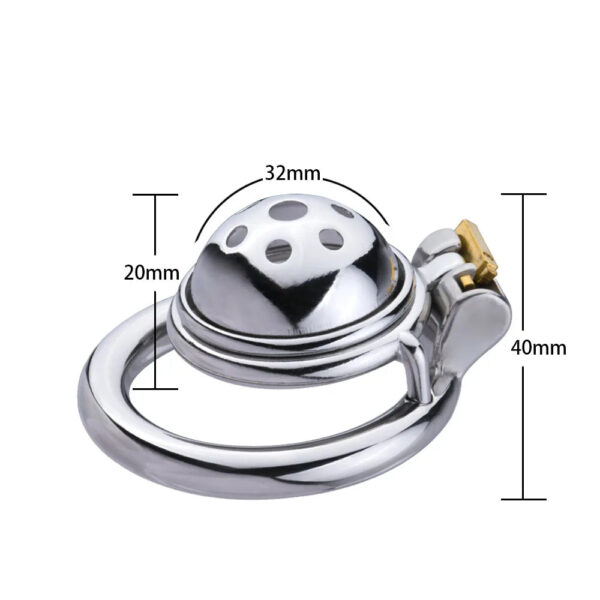 Hemisphere Tiny Chastity Cage with Detachable Metal Catheter — image 2 Hemisphere Tiny Chastity Cage with Detachable Metal Catheter — product image 2