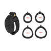 Super Small Flat Resin Chastity Cage 4 Penis Rings — product image 8