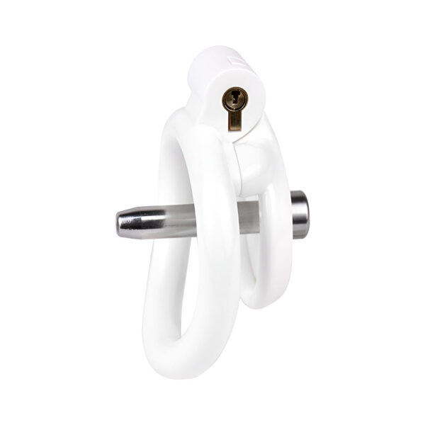 NEW Resin Flat Chastity Cage Set – White — product image 15