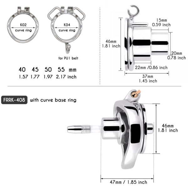 Inverted Chastity Cage with Dildo and Silicone Urethral Tube — product image 17