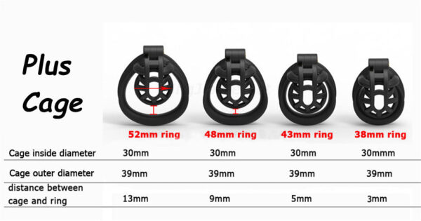 Positive / Negative Resin Chastity Cage Set – Minus / Plus Chastity Device — image 15 Positive / Negative Resin Chastity Cage Set – Minus / Plus Chastity Device — product image 15