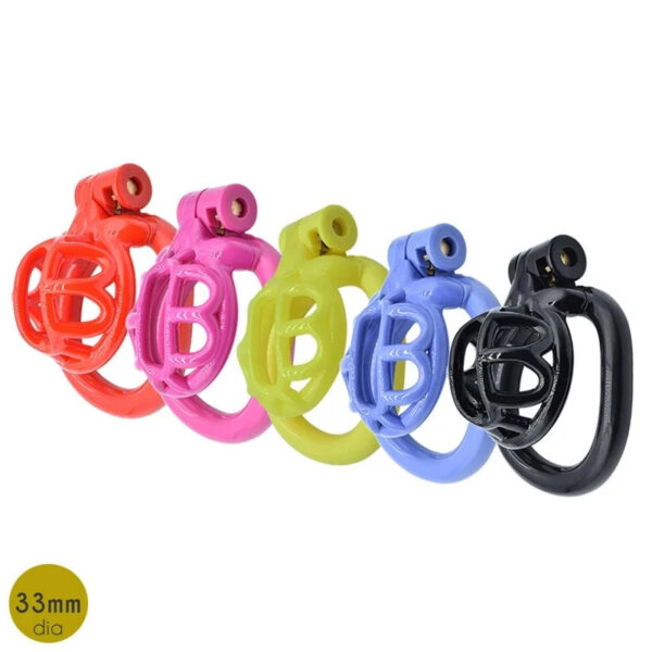 Micro / Small Plastic Chastity Cage with 4 Penis Rings — product image 3