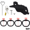 Soft Silicone Chastity Cage with Invisible Lock and 4 Base Rings — product image 20