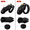Soft Silicone Chastity Cage with Strap – Large / Small Size – Multicolor — product image 4