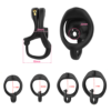 Resin Inverted Chastity Cage – Black / Pink — product image 2
