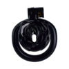 Rose Flat Chastity Cage with 4 Rings – Black / Pink / White — product image 11