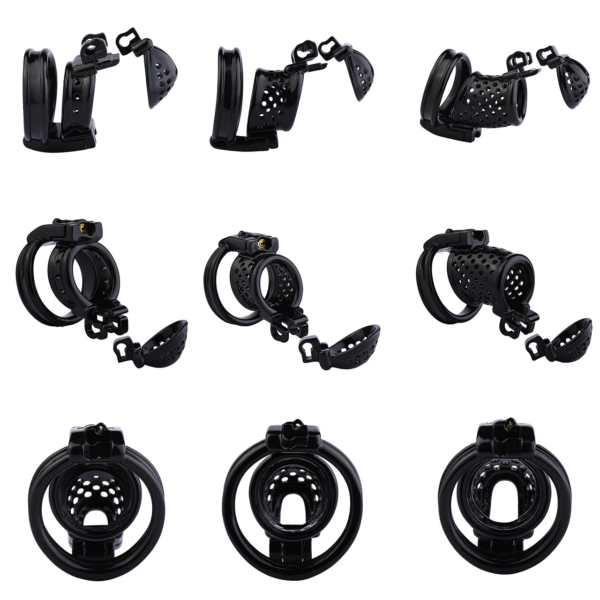 Dual-Lock 3D Printed Resin Chastity Cage with Removable Cap — product image 4