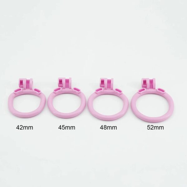 Slave Flat / Negative Chastity Cage with 4 Rings – Multicolor — product image 6