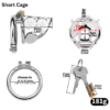 Stainless Steel Snake Guard Locking Chastity Cage (Short / Long) — product image 2