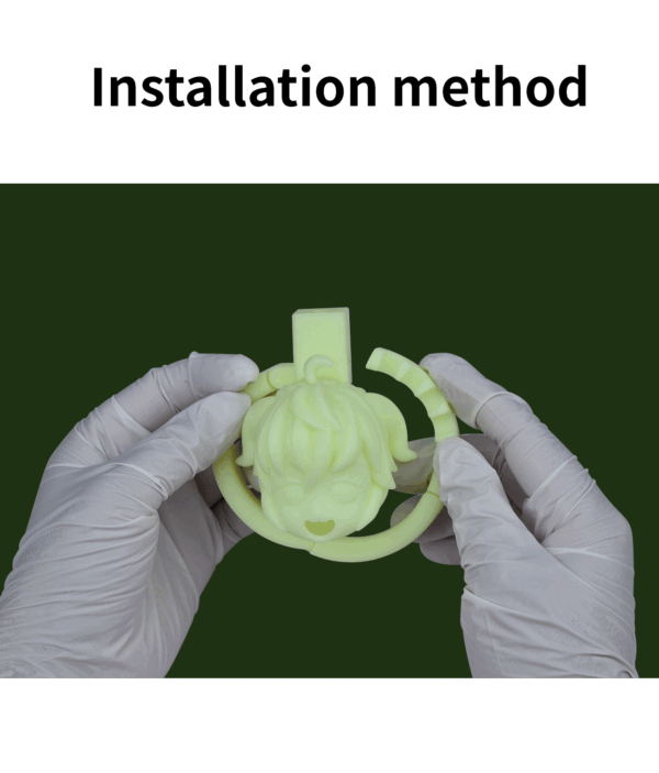 All-in-One 3D Printed Anime Chastity Cage with Adjustable Ring — product image 2