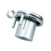 Flat Inverted Chastity Cage with Removable Stainless Steel Urethral Catheter — product image 4