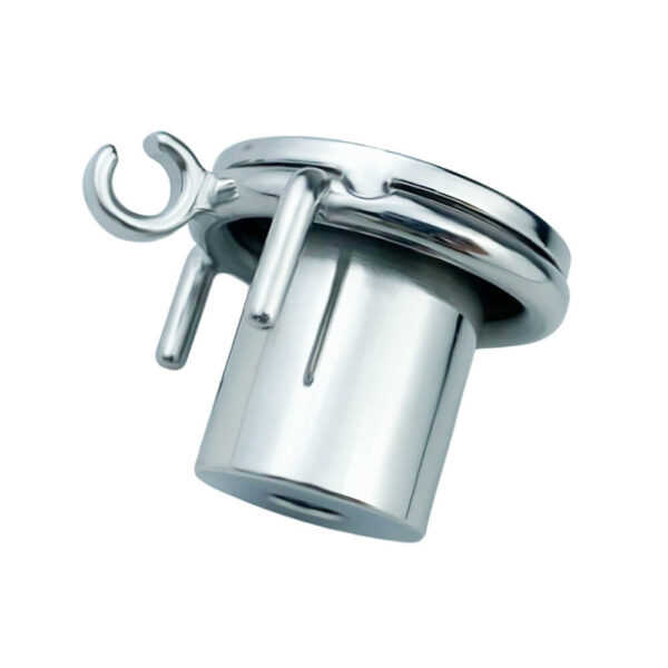 Flat Inverted Chastity Cage with Removable Stainless Steel Urethral Catheter — product image 4