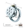 Spiked Flat Chastity Cage with Arc / Round Ring and Screws — product image 3