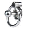 Flat Inverted Chastity Cage with Metal Ball Plug — product image 4