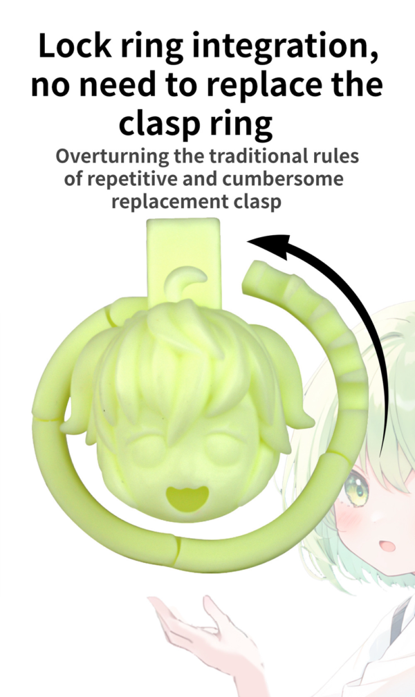 All-in-One 3D Printed Anime Chastity Cage with Adjustable Ring — product image 8