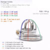 Small Hollowed Metal Chastity Cage with Urine Hole — product image 9