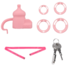 Silicone Baby Bottle Chastity Cage with 4 Locking Rings — product image 7