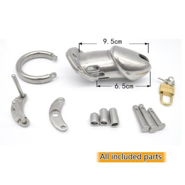 Matte Stainless Steel Chastity Cage – Long / Short Cage — product image 4
