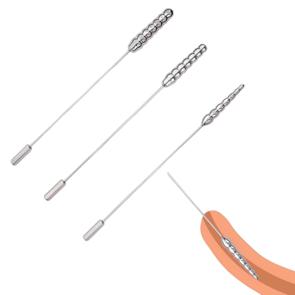 Beaded Thread Metal Urethral Sounding Thin Dilator — image 1 Beaded Thread Metal Urethral Sounding Thin Dilator — product image 1