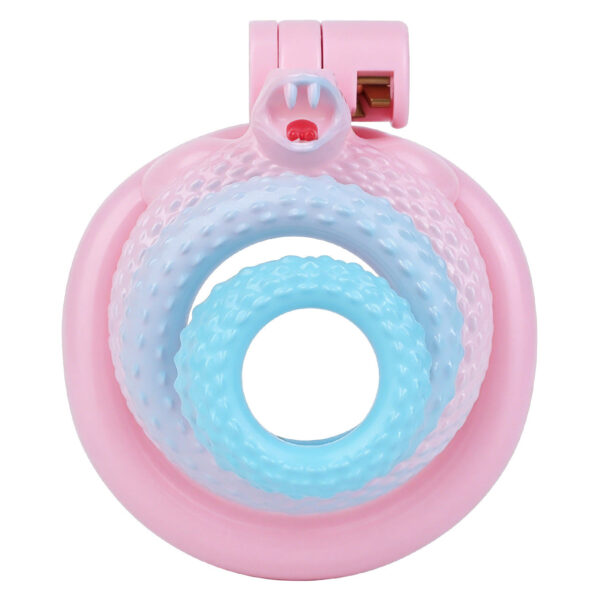 Fantasy Snake Chastity Cage – Light Pink & Blue Gradient — product image 11