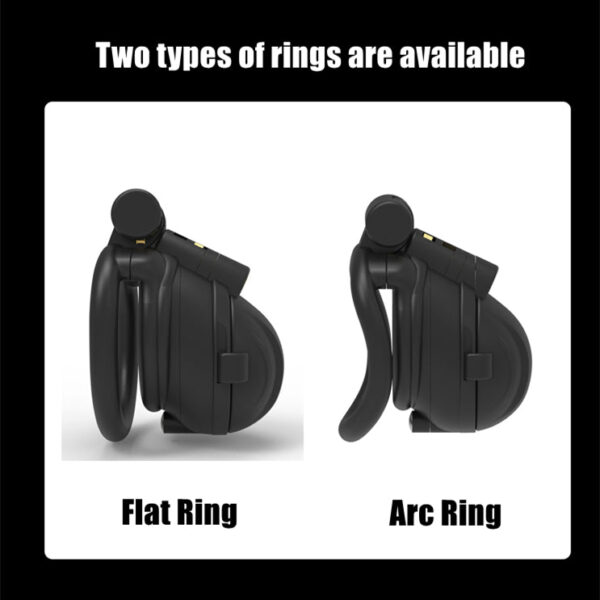 Double-Locked Black Resin Chastity Cage with Removable Cap and Spikes — product image 10