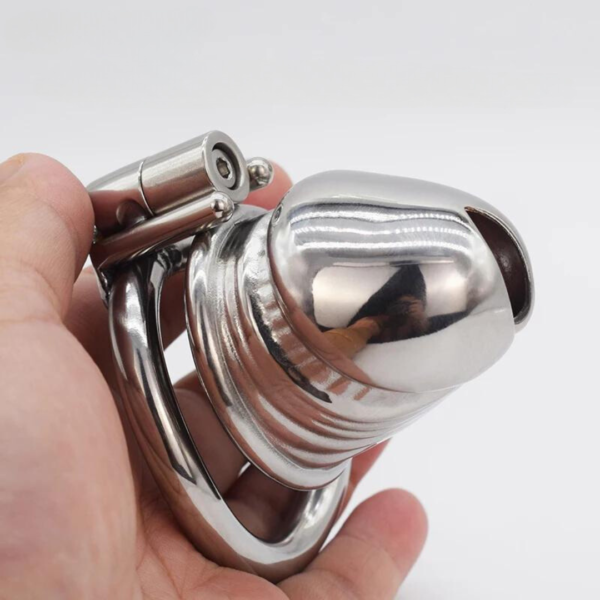 Metal Small Penis Chastity Cage with PU Strap — product image 2