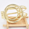 Curved Metal Gold Chastity Cage — product image 7