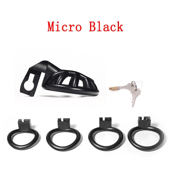 Pink Small Sissy Chastity Cage With 4 Base Rings – Micro / Negative / Stub — product image 11
