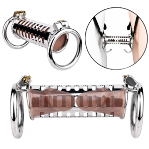 Stainless Steel Dual Cock Cage for Couples’ Play — image 1 Stainless Steel Dual Cock Cage for Couples’ Play — product image 1