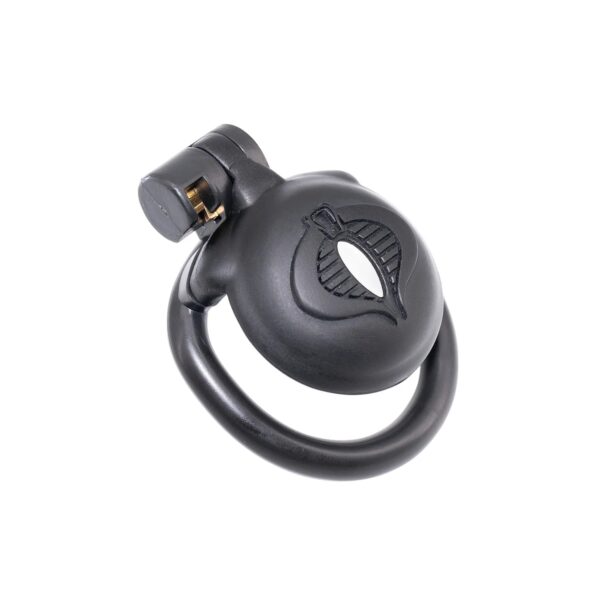 Black Mamba Chastity Cage with Urethral Hole and 4 Penis Rings — product image 4