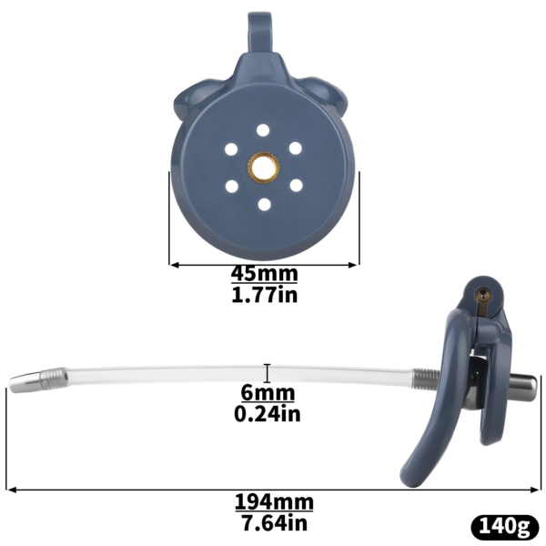 Mini Inverted Chastity Cage – Removable Steel Ball Plug with Flexible Catheter — product image 6