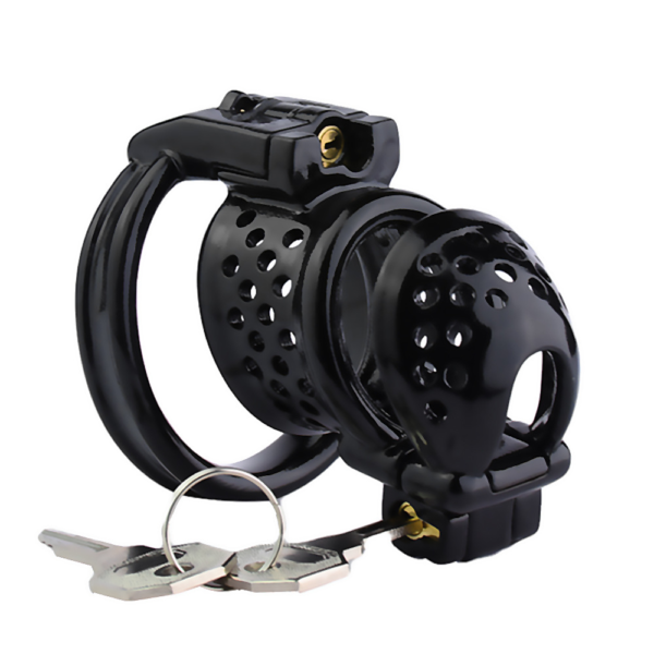 Dual-Lock 3D Printed Resin Chastity Cage with Removable Cap — product image 15