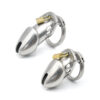 Polished Stainless Steel Cock Cage with Lock – Long Cage — product image 7