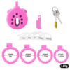 Flat Inverted Chastity Cage with 4 Base Rings and Adjustable Strap — product image 16