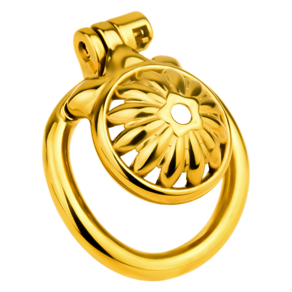 Gold Sunflower Tiny Chastity Cage — product image 6