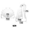 ABS Small Shell Chastity Cage Set with 4 Rings – Pink / Black / White — product image 9