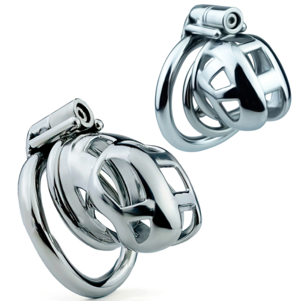Metal Chastity Cage with Strap – Small / Micro — product image 3