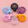 Plastic Flat Chastity Cage with 4 Rings – Multicolor — product image 4