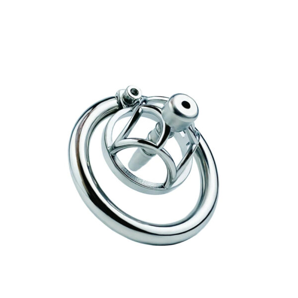 Stainless Steel Urethral Chastity Cage with Removable Metal Tube — product image 6