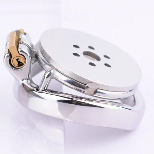 Detachable Small Pussy Flat Chastity Cage with Catheter — product image 16