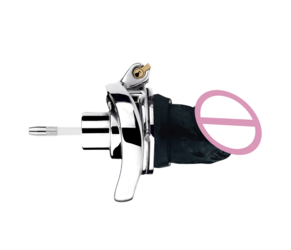 Inverted Chastity Cage with Dildo and Silicone Urethral Tube — product image 8