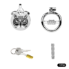 Midnight Owl Flat Chastity Cage with Removable Metal Catheter — product image 4