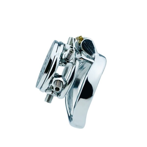 Spiked Flat Chastity Cage with Arc / Round Ring and Screws — product image 7