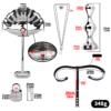 Tiny Shell Chastity Cage with Anal Plug and Catheter — product image 2