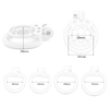 Plastic Flat Chastity Cage with 4 Rings – Multicolor — product image 6