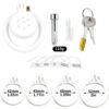 NEW Resin Flat Chastity Cage Set – White — product image 5