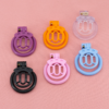 Plastic Flat Chastity Cage with 4 Rings – Multicolor — product image 3
