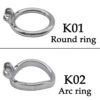 Vagina Shape Sissy Flat Metal Chastity Cage with Urinal Hole — product image 5